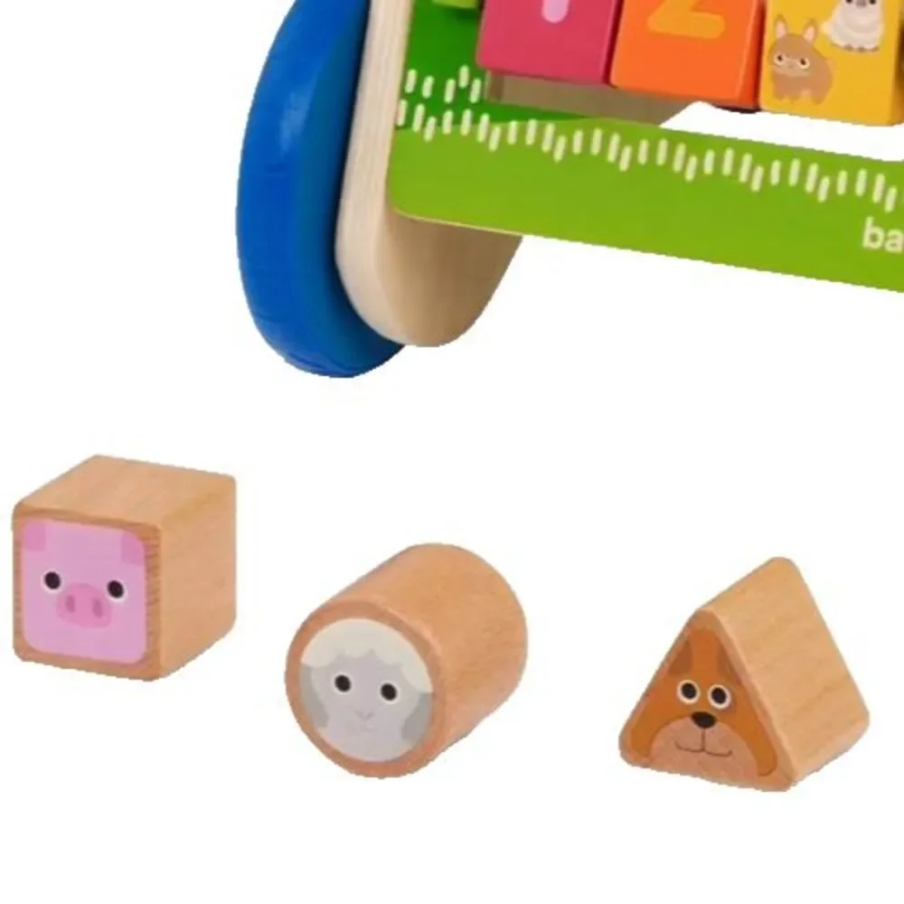 Battat Farm Footsteps Wooden Activity Baby Toddler Walker 12 Months+ NEW